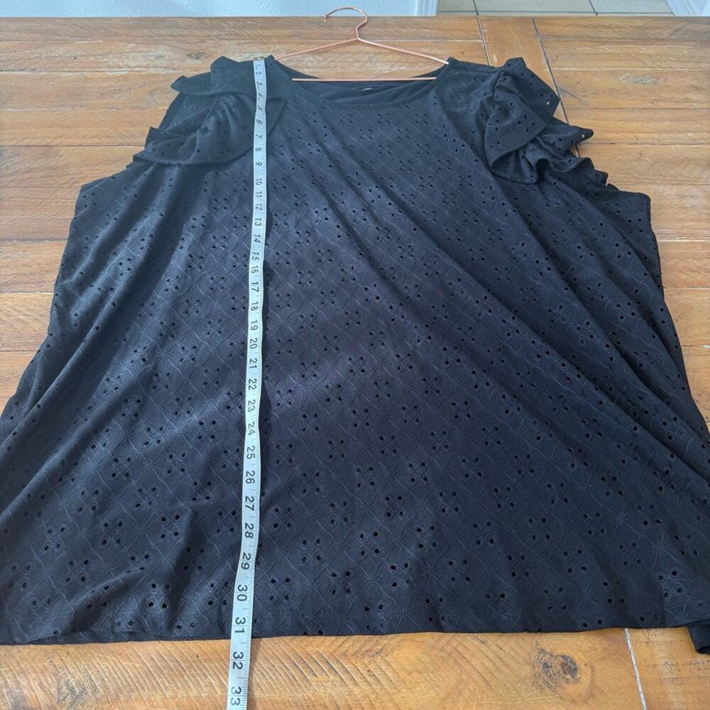 Torrid Black Ruffle Sleeve Blouse - Picture 5 of 6